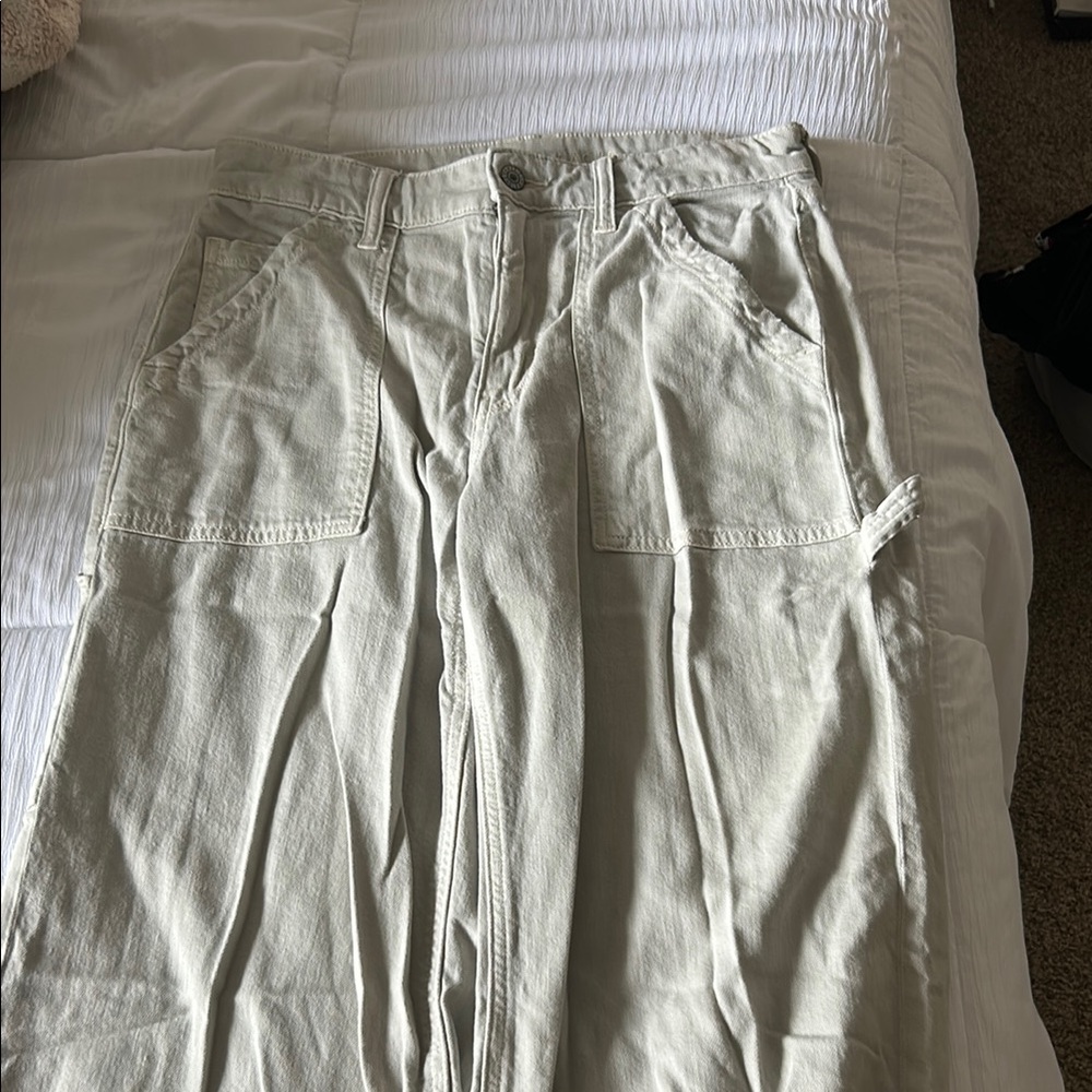Casual Beige Cargo Pants